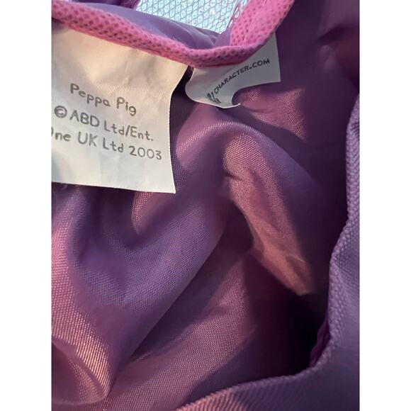 Vintage Peppa Pig purple summer pool /beach  swim bag back pack pull string - Picture 6 of 6